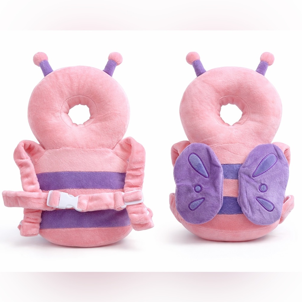 Infant Walking Safety Cushion BackPack Pillow |Pink & Purple